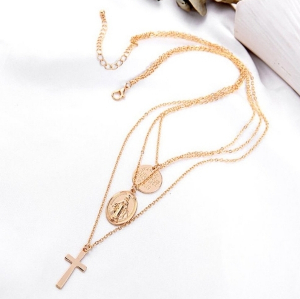 NECKLACE - Three Layer Classic Religious Pendant